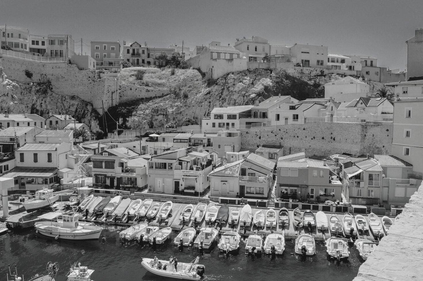 photo of sail boats docked in Marseille, France - street photographer near me Antonino Bologna